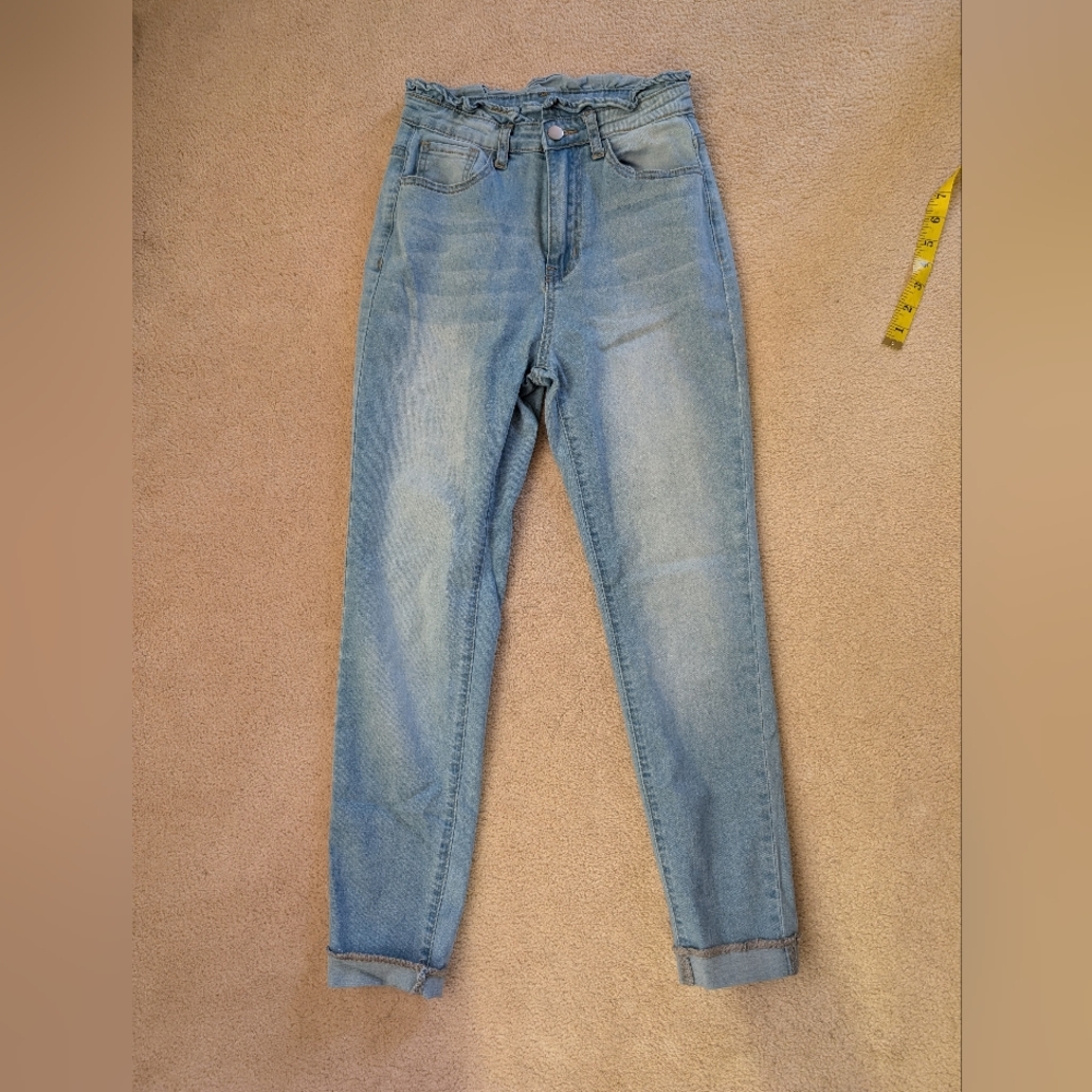 Shein Paperbag Ruffle Waist Jeans
